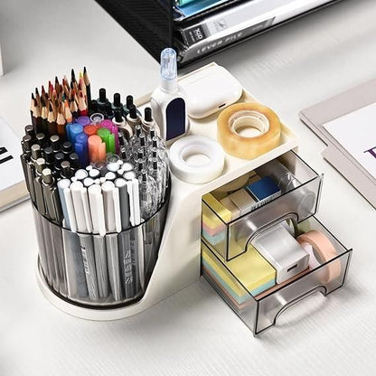 🌐360 Degree Rotating Desk Organizers - Space-Saving Stationery & Office Storage 🖋️📚