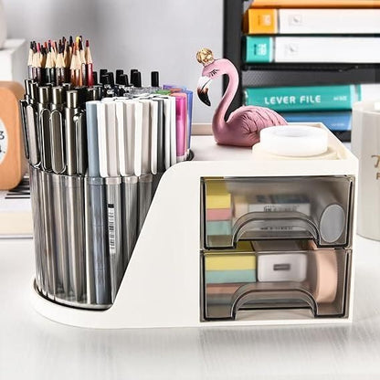 🌐360 Degree Rotating Desk Organizers - Space-Saving Stationery & Office Storage 🖋️📚