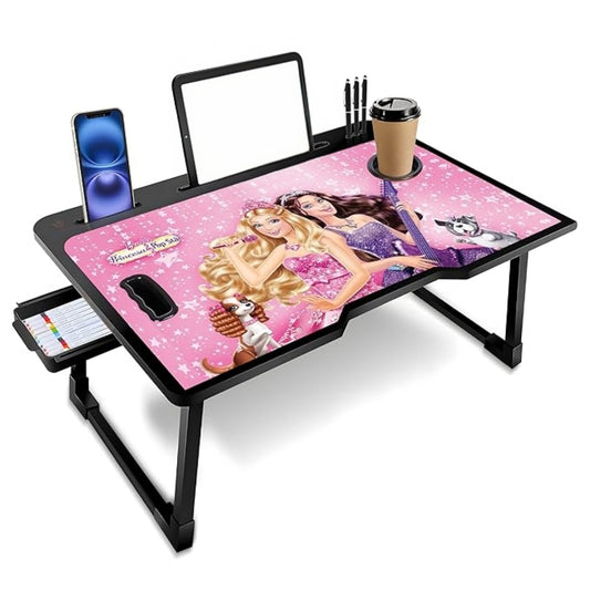Elegant Foldable Multipurpose Laptop Table – Perfect for Girls, Women & Gifting